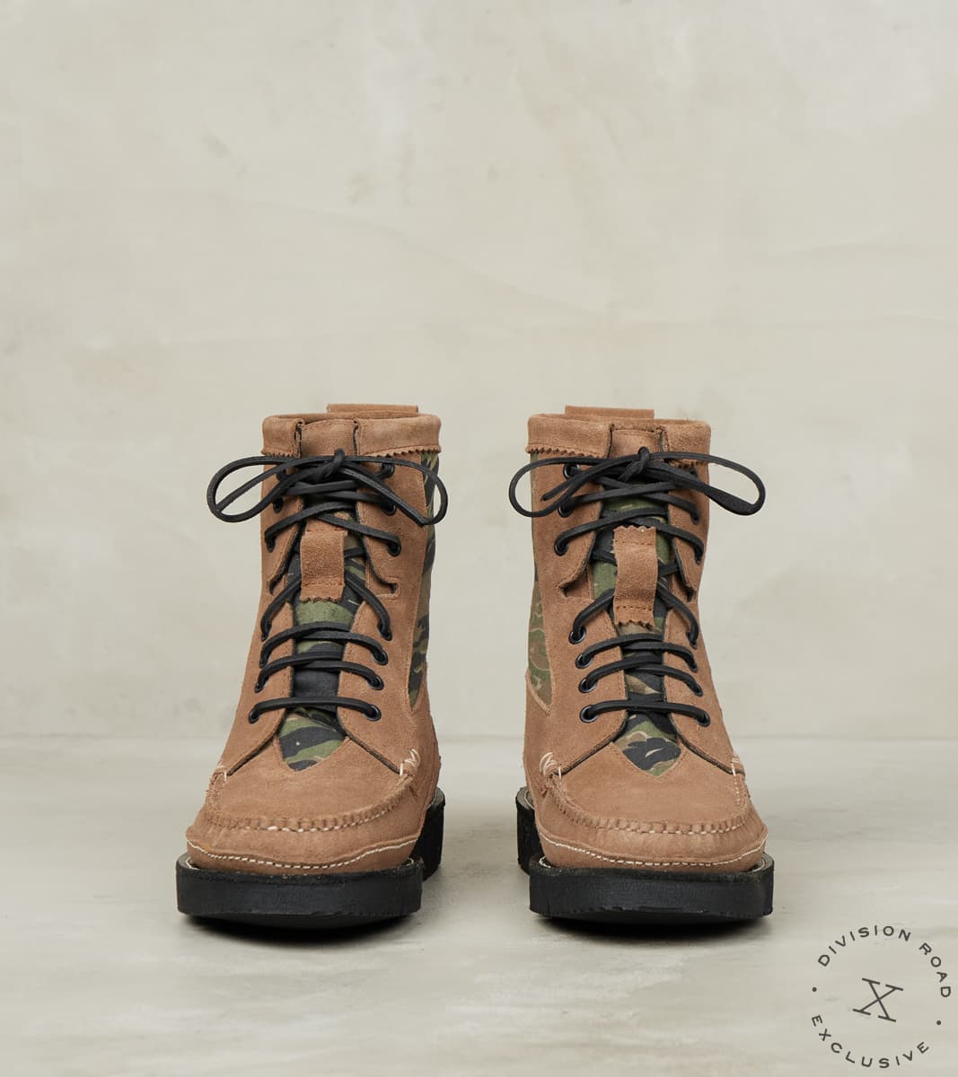 Rangeley Boot DB - Vibram Gloxi - Mole Suede & Deadstock Tiger Stripe Camo