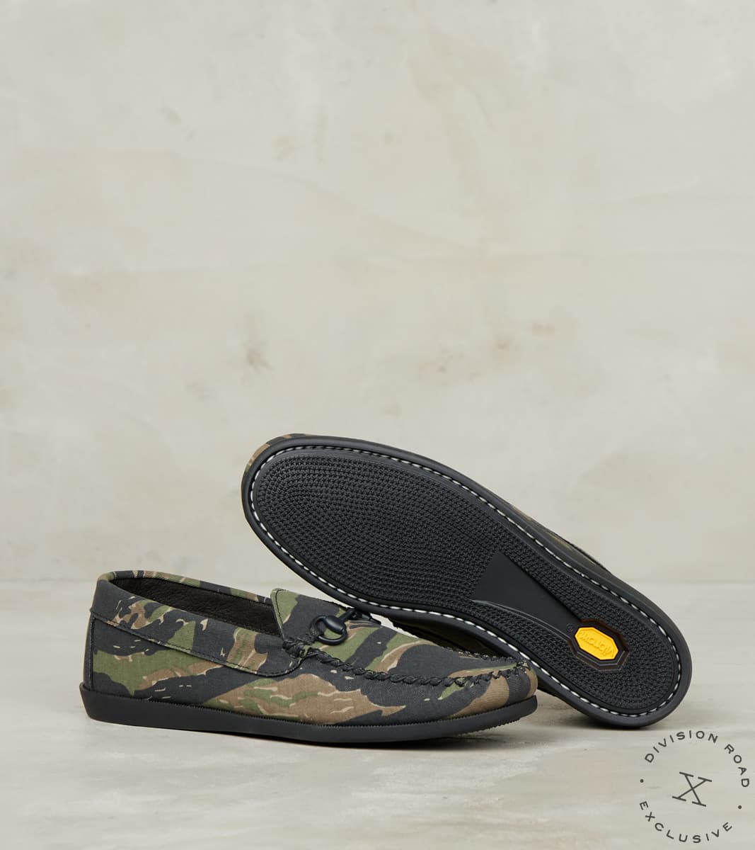 Horse Bit Camp Moc - Vibram Camp - Deadstock Tiger Stripe Camo