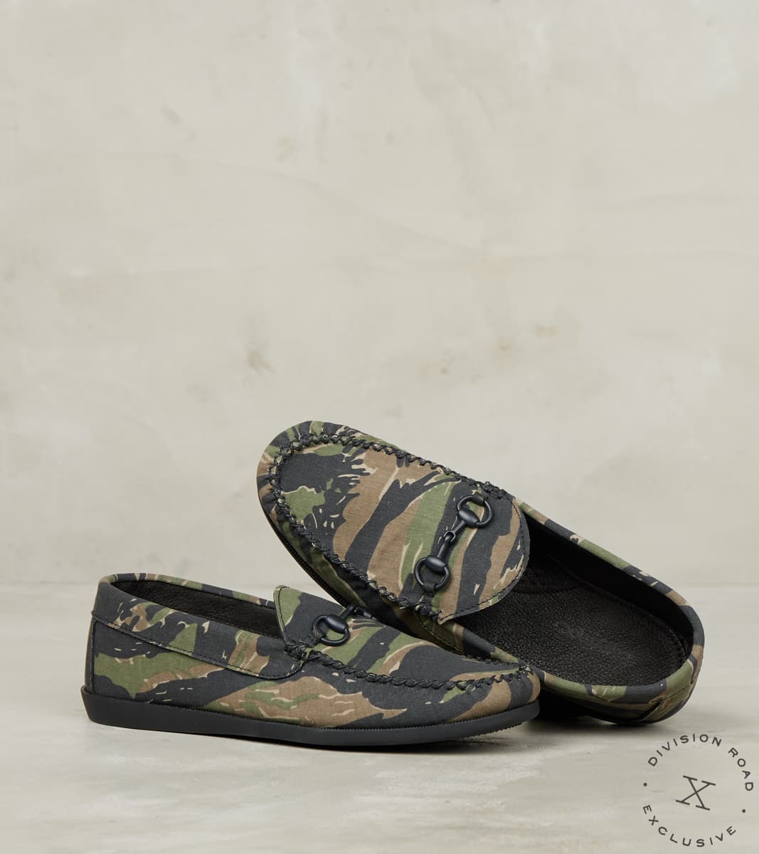 Horse Bit Camp Moc - Vibram Camp - Deadstock Tiger Stripe Camo