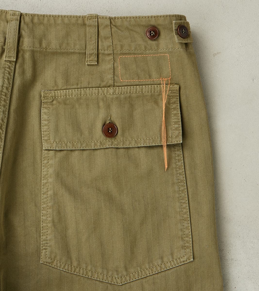 New Fatigue Trouser - Sage Herringbone Twill