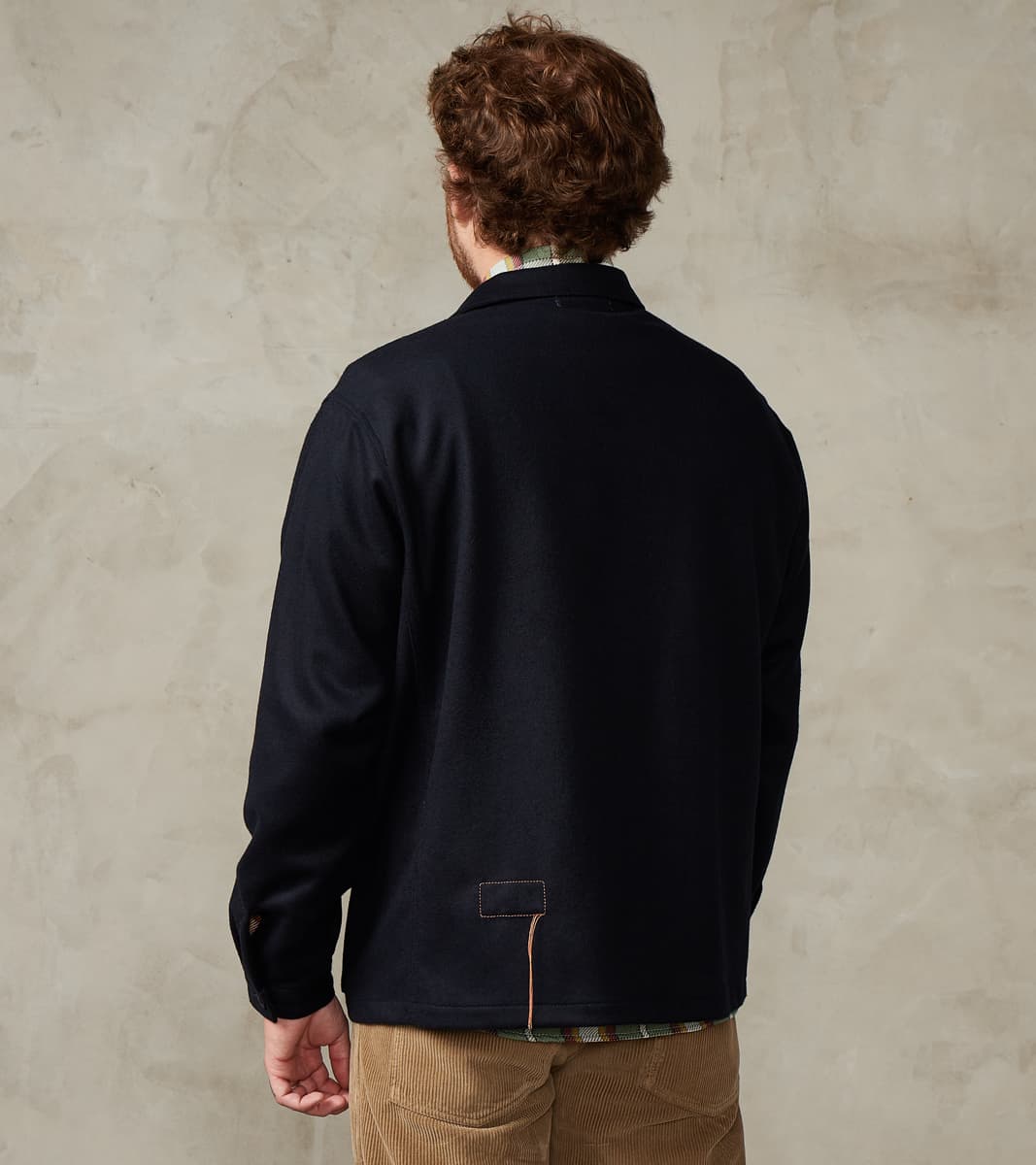 Tristan Jacket - Navy Cashmere Wool Twill