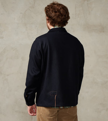 Tristan Jacket - Navy Cashmere Wool Twill