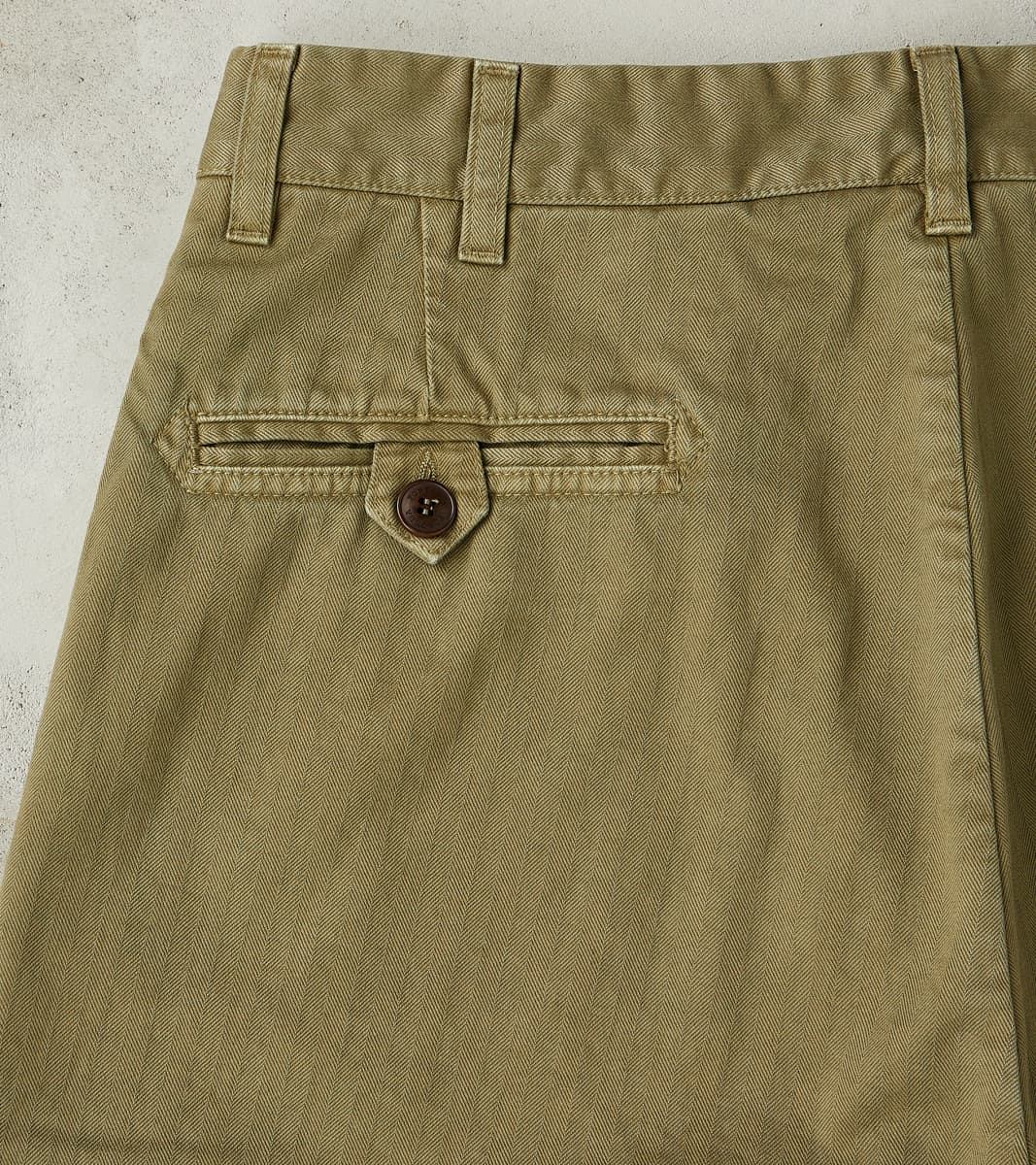 Silver Utility Trouser - Sage Herringbone Twill