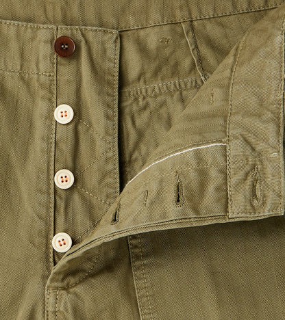 New Fatigue Trouser - Sage Herringbone Twill
