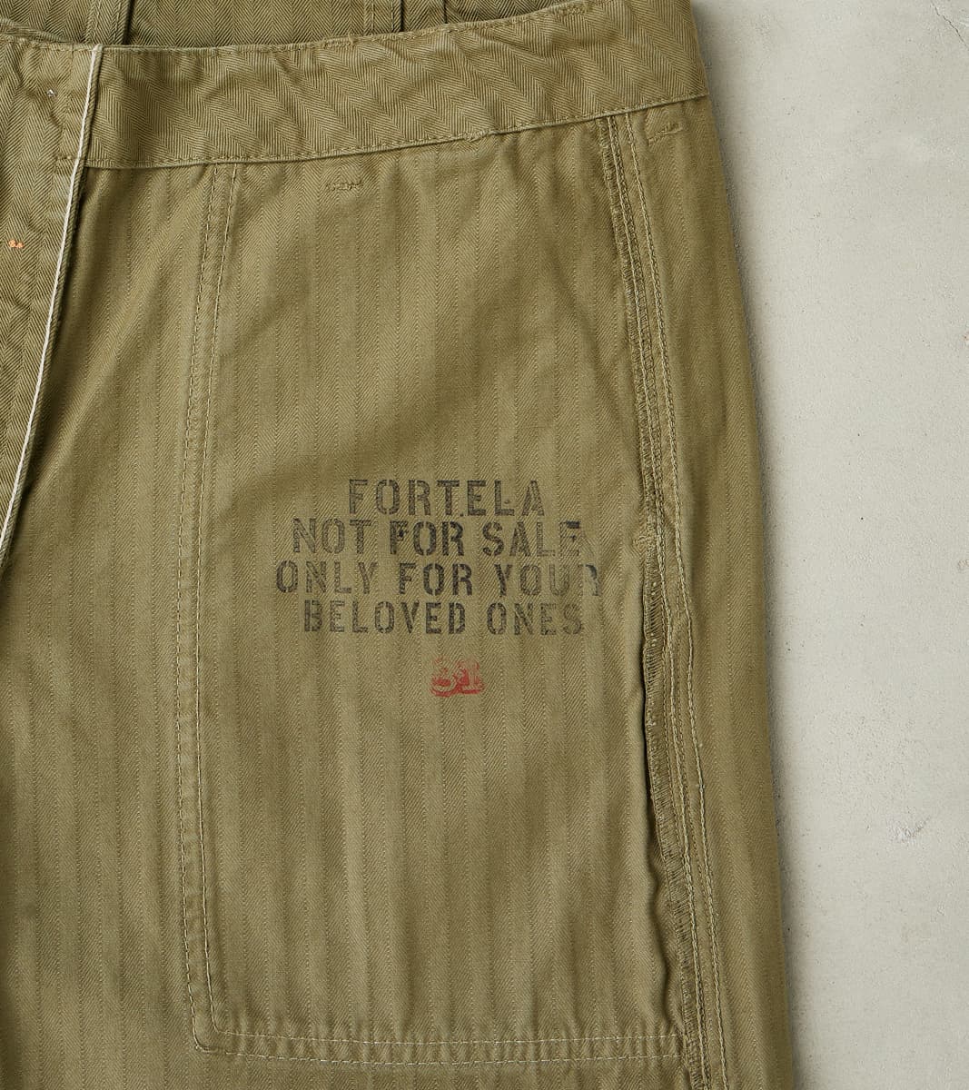 New Fatigue Trouser - Sage Herringbone Twill