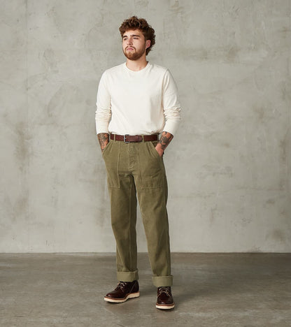 New Fatigue Trouser - Olive Corduroy