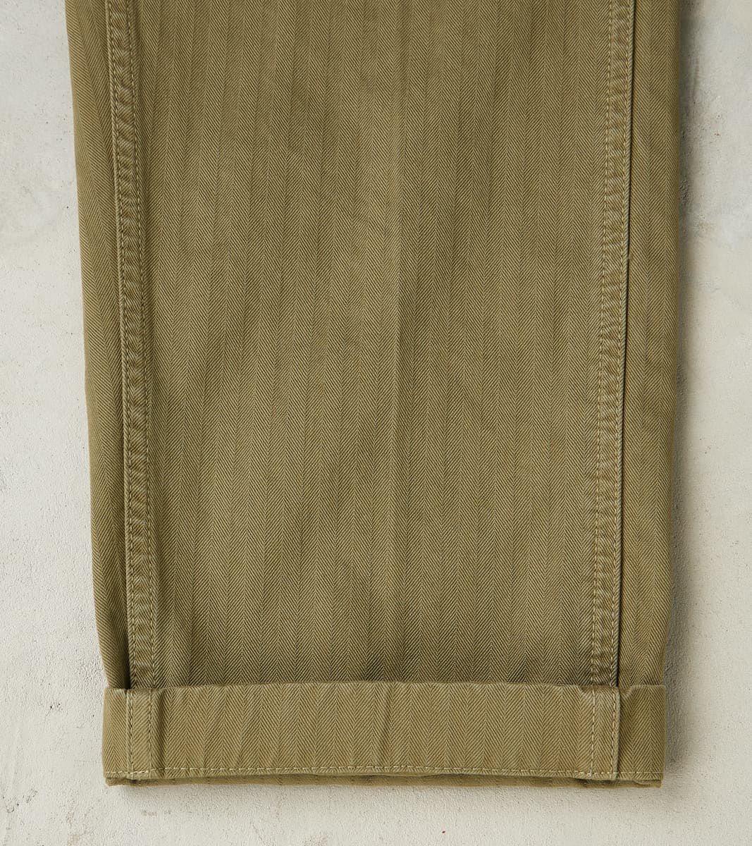 New Fatigue Trouser - Sage Herringbone Twill
