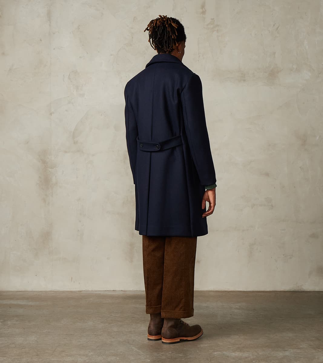 Serwilliam Coat - Navy Wool Twill