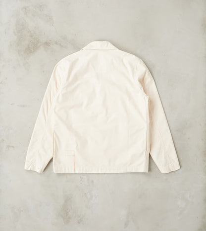 Solomon Military Overshirt - Milk Satin Twill