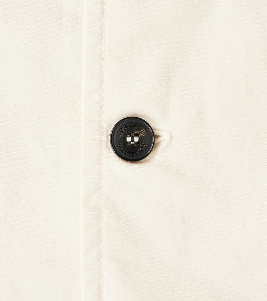Solomon Military Overshirt - Milk Satin Twill