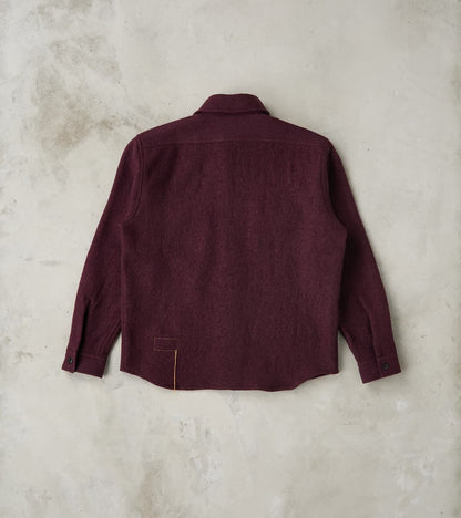 Kenny Overshirt - Burgundy Boiled Wool Twill