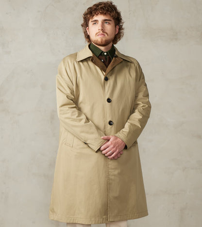 Stanford Reversible Coat - Chestnut Wool Herringbone Twill
