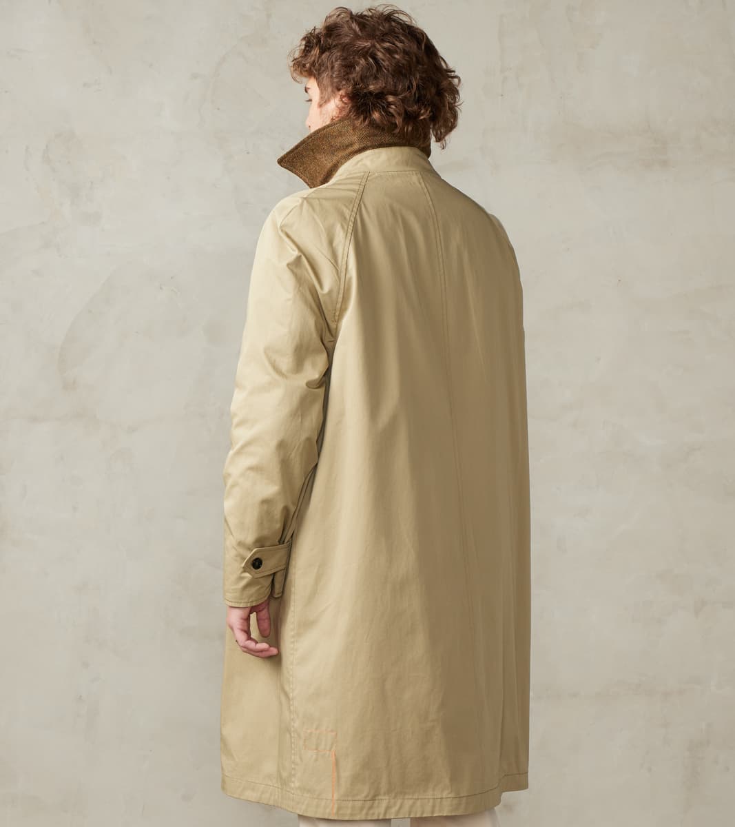 Stanford Reversible Coat - Chestnut Wool Herringbone Twill