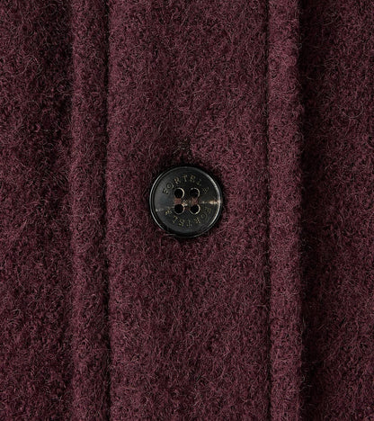 Kenny Overshirt - Burgundy Boiled Wool Twill