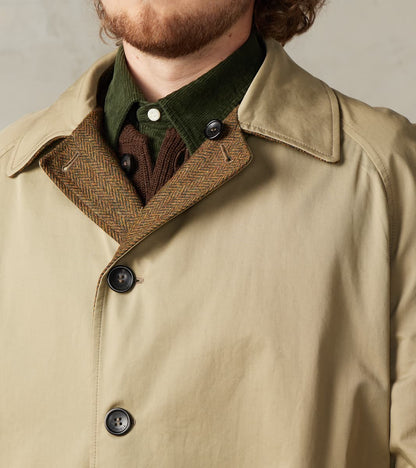 Stanford Reversible Coat - Chestnut Wool Herringbone Twill