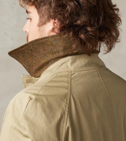 Stanford Reversible Coat - Chestnut Wool Herringbone Twill