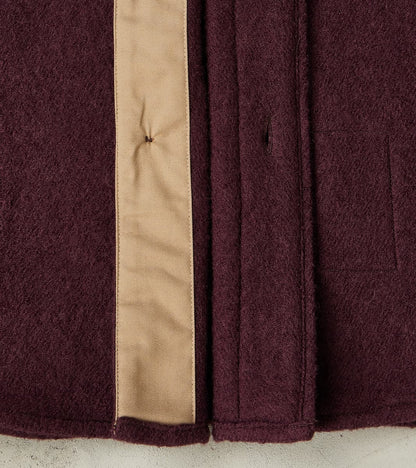 Kenny Overshirt - Burgundy Boiled Wool Twill