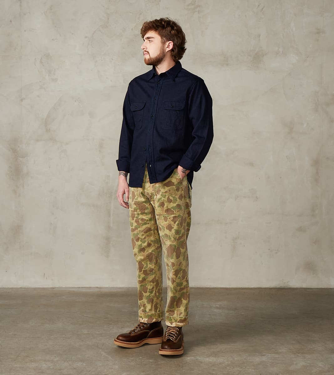 New Fatigue Trouser - Kamo Herringbone Twill