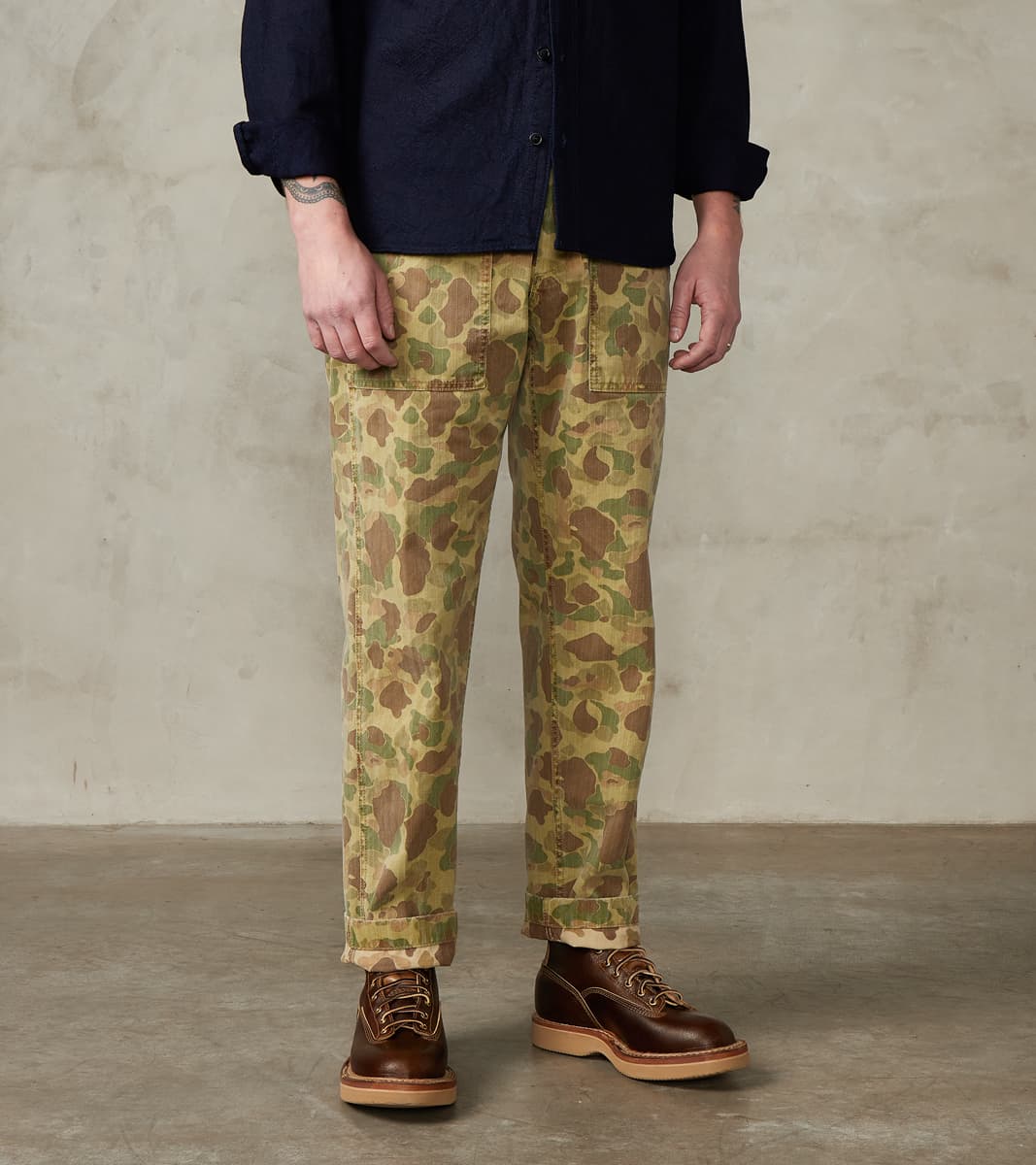 Fortela New Fatigue Trouser - Kamo Herringbone Twill