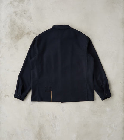 Tristan Jacket - Navy Cashmere Wool Twill