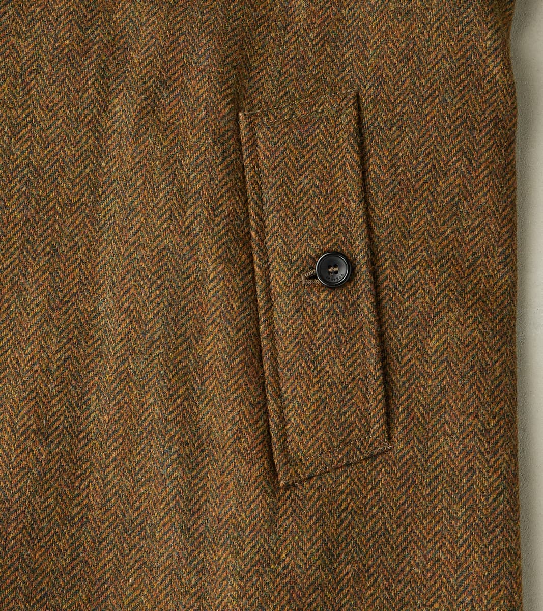 Stanford Reversible Coat - Chestnut Wool Herringbone Twill