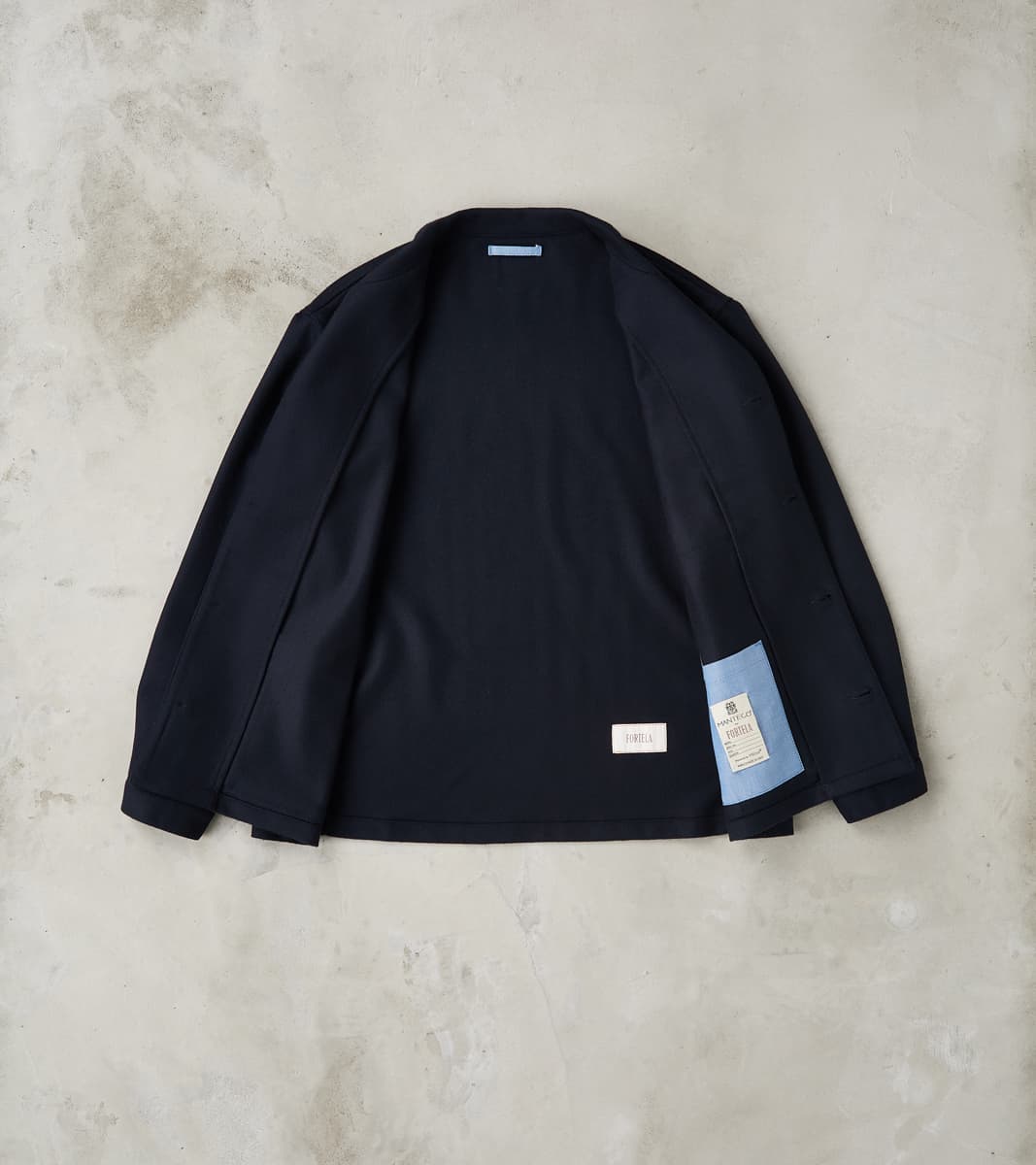 Tristan Jacket - Navy Cashmere Wool Twill