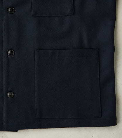 Tristan Jacket - Navy Cashmere Wool Twill
