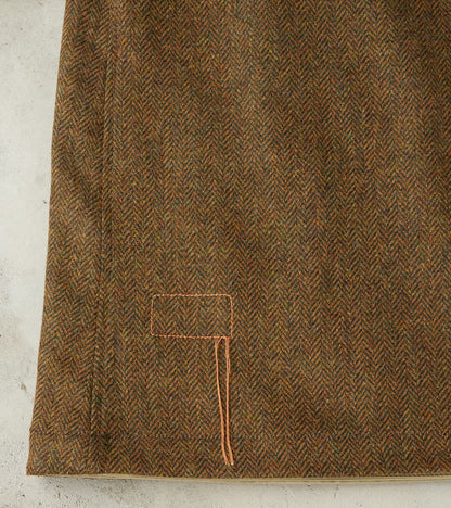 Stanford Reversible Coat - Chestnut Wool Herringbone Twill