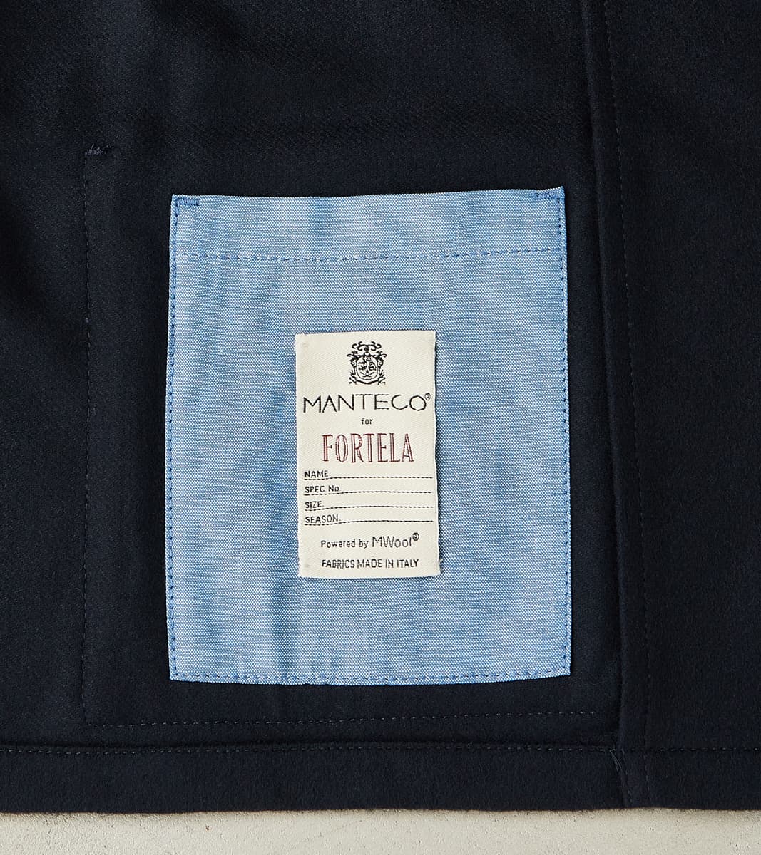 Tristan Jacket - Navy Cashmere Wool Twill
