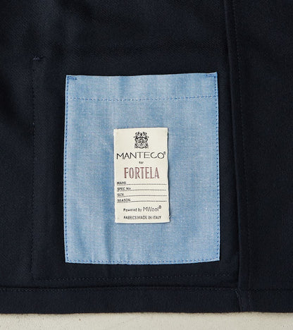 Tristan Jacket - Navy Cashmere Wool Twill