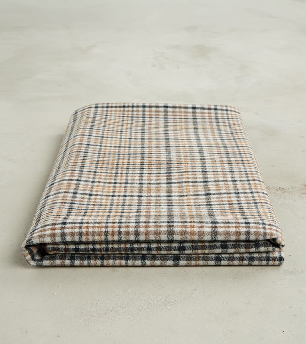 Fox x DR Antique Gold Fancy Check Twill Flannel Blanket
