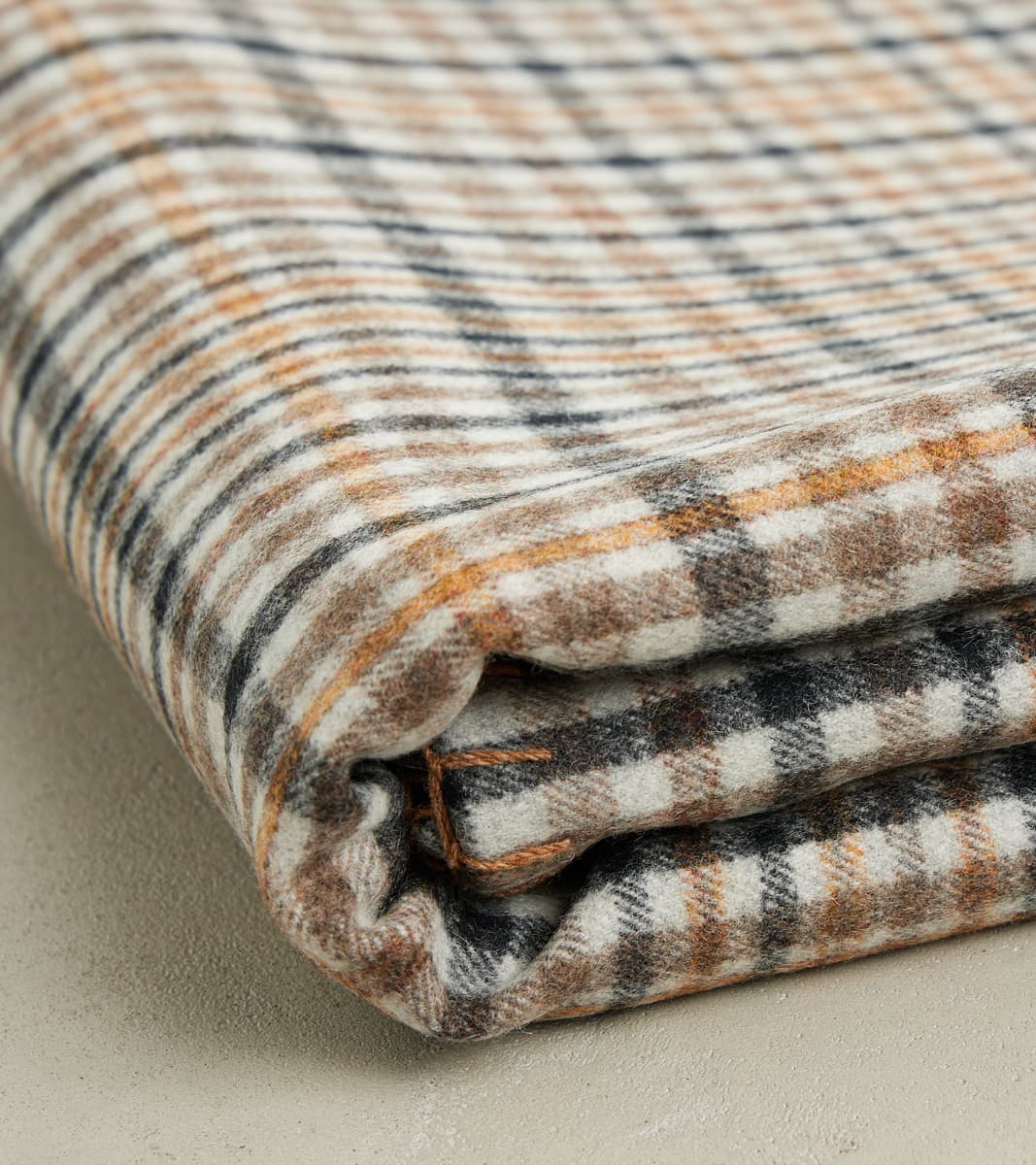 Fox x DR Antique Gold Fancy Check Twill Flannel Blanket