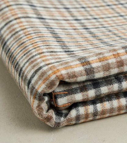 Fox x DR Antique Gold Fancy Check Twill Flannel Blanket