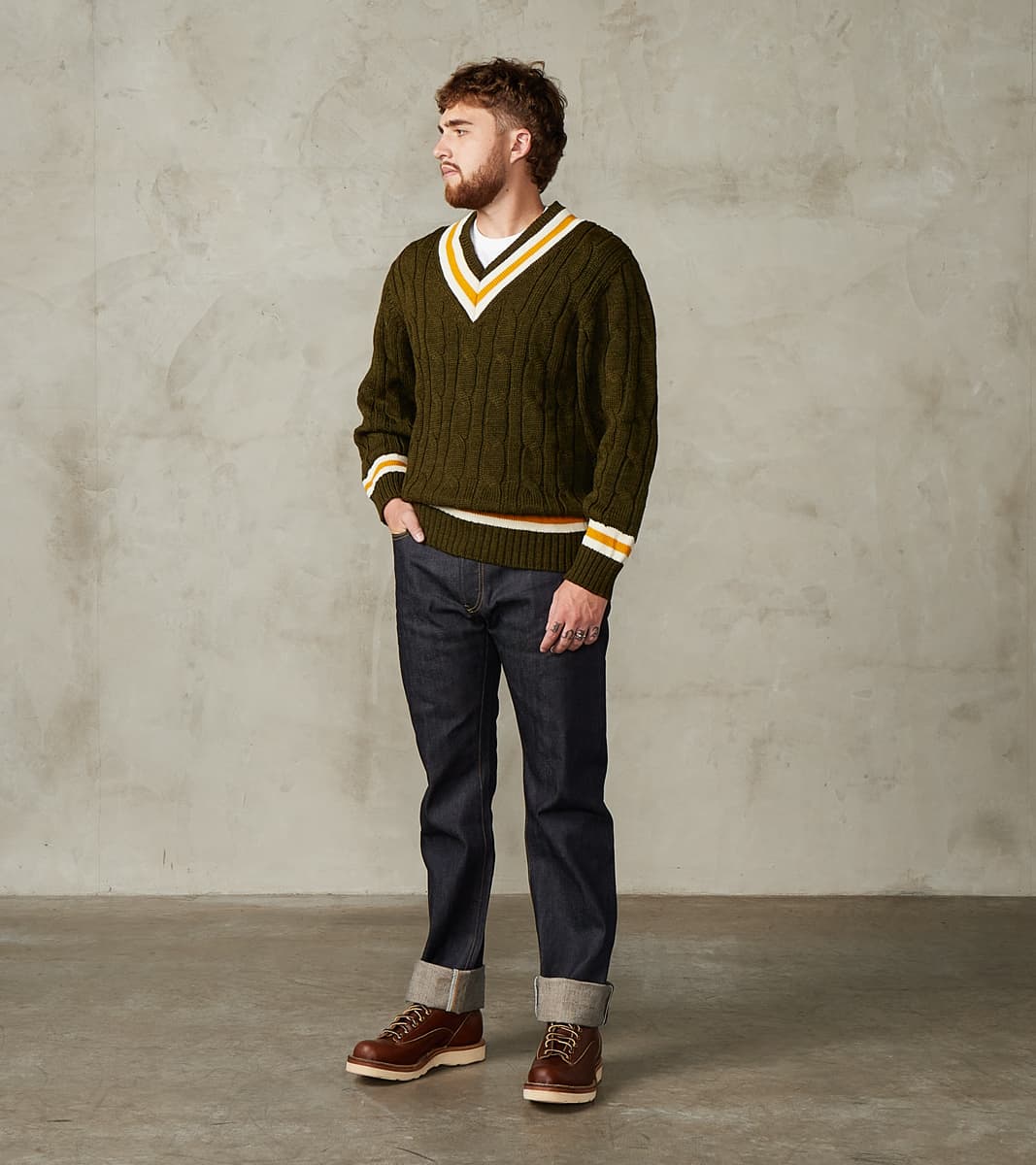 Fox x DR Cricket Club Sweater - Cedar & Brass