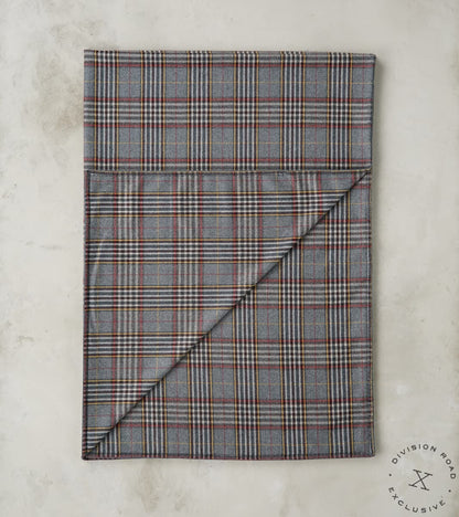 Fox Brothers® x Division Road Fog Grey Tartan Twill Flannel Blanket