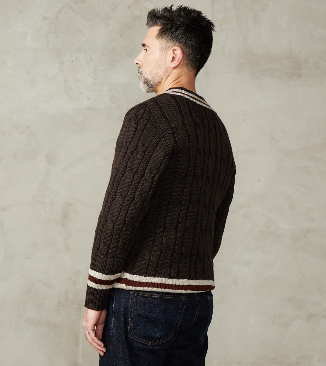 Fox x DR Cricket Club Sweater - Charcoal & Iron