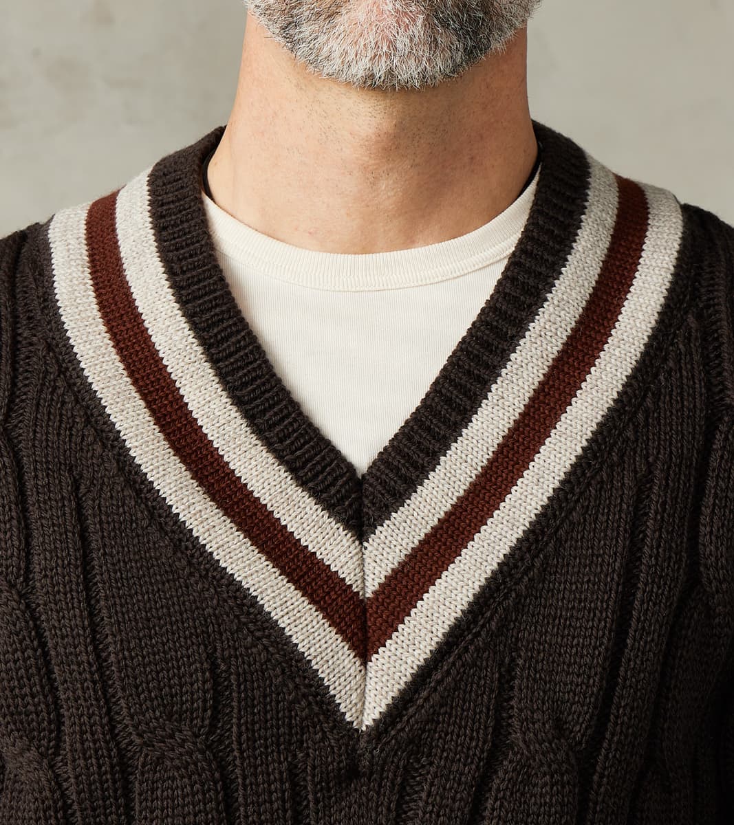 Fox x DR Cricket Club Sweater - Charcoal & Iron