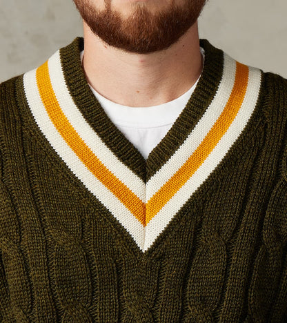 Fox x DR Cricket Club Sweater - Cedar & Brass