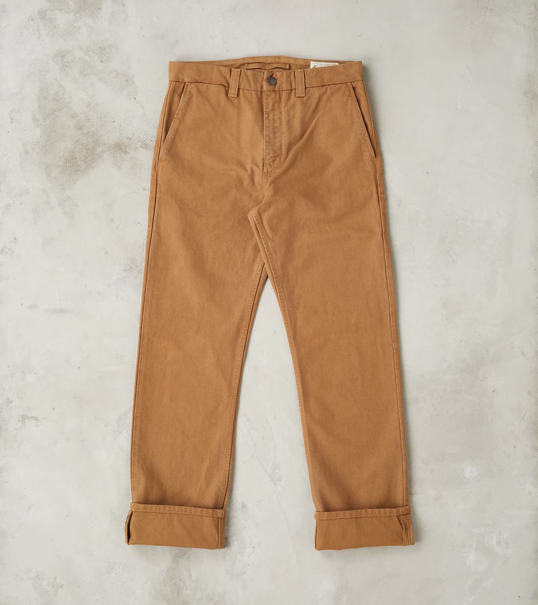 Freenote Cloth Deck Pant - 14oz Japanese Military Slub Canvas - Tan