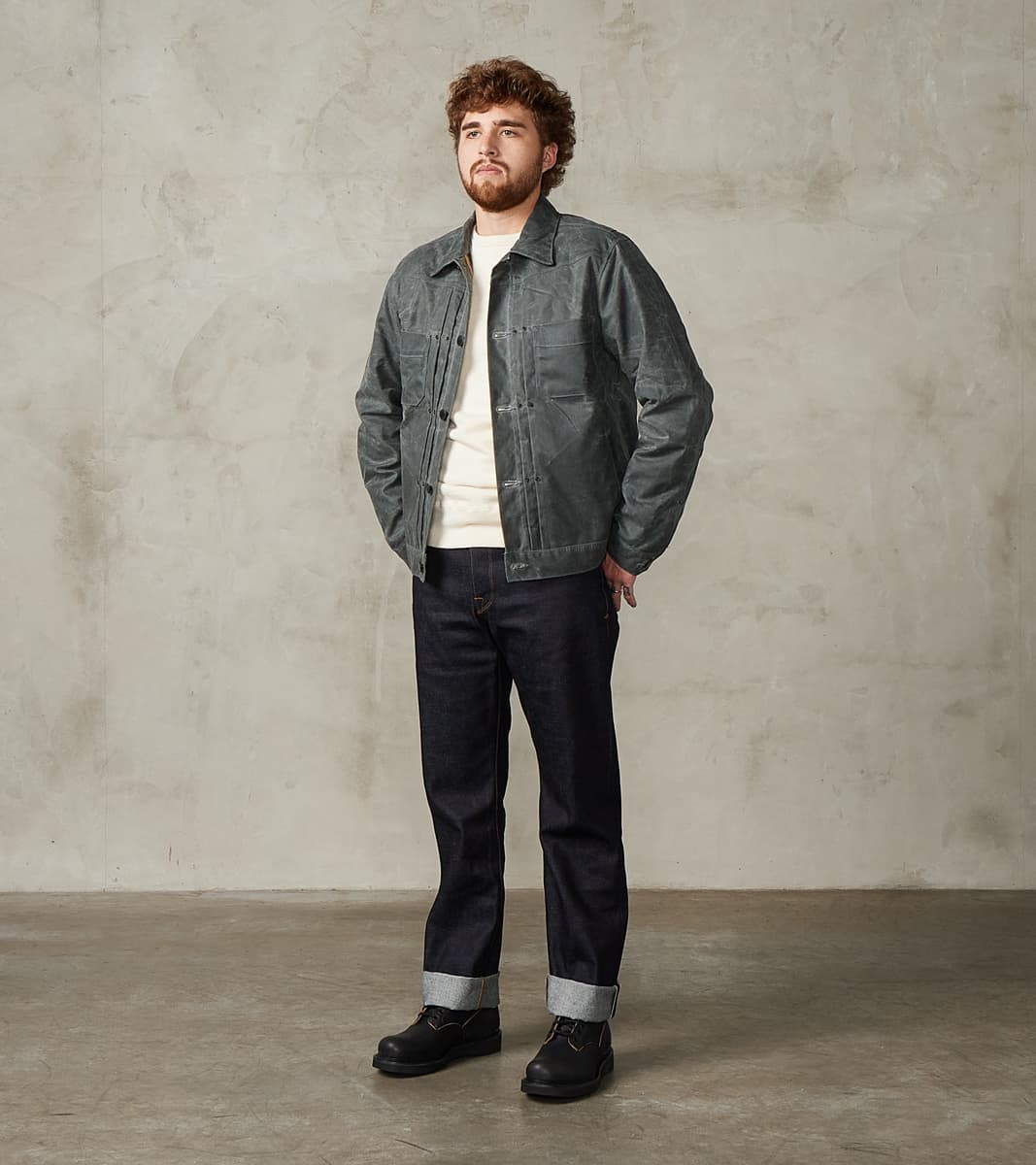 Riders Jacket - 10oz Martexin Waxed Army Duck - Charcoal