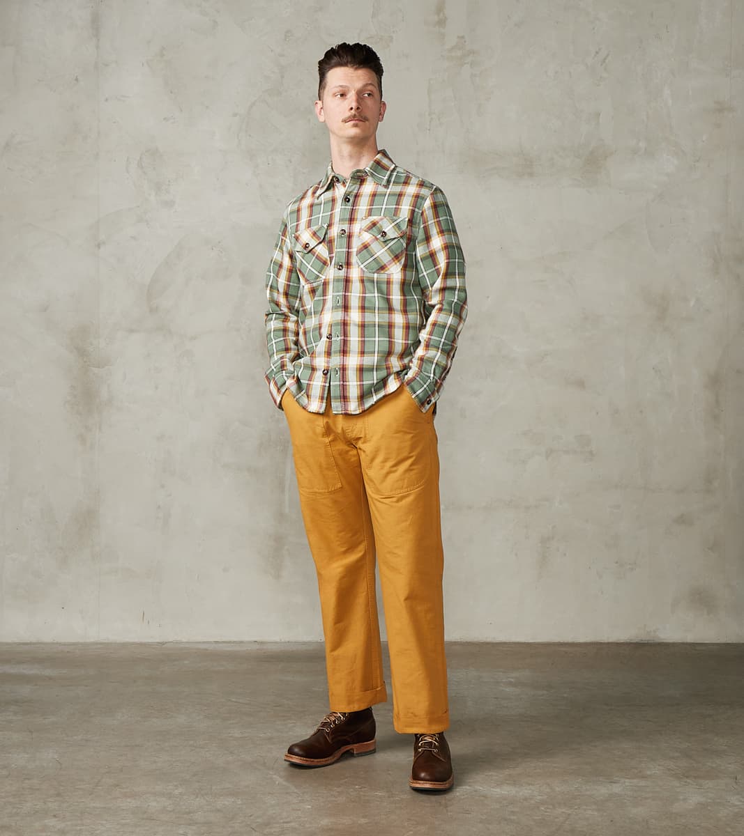 Wells - Japanese Twill - Aloe Green Plaid