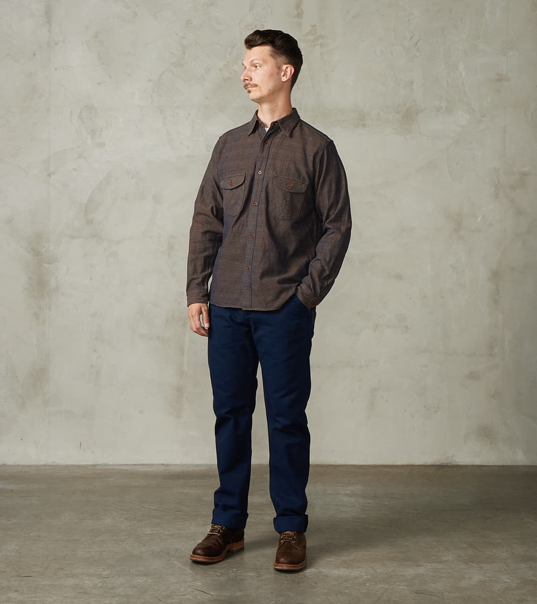 Workers Chino - 14oz Japanese Military Slub Canvas - Navy