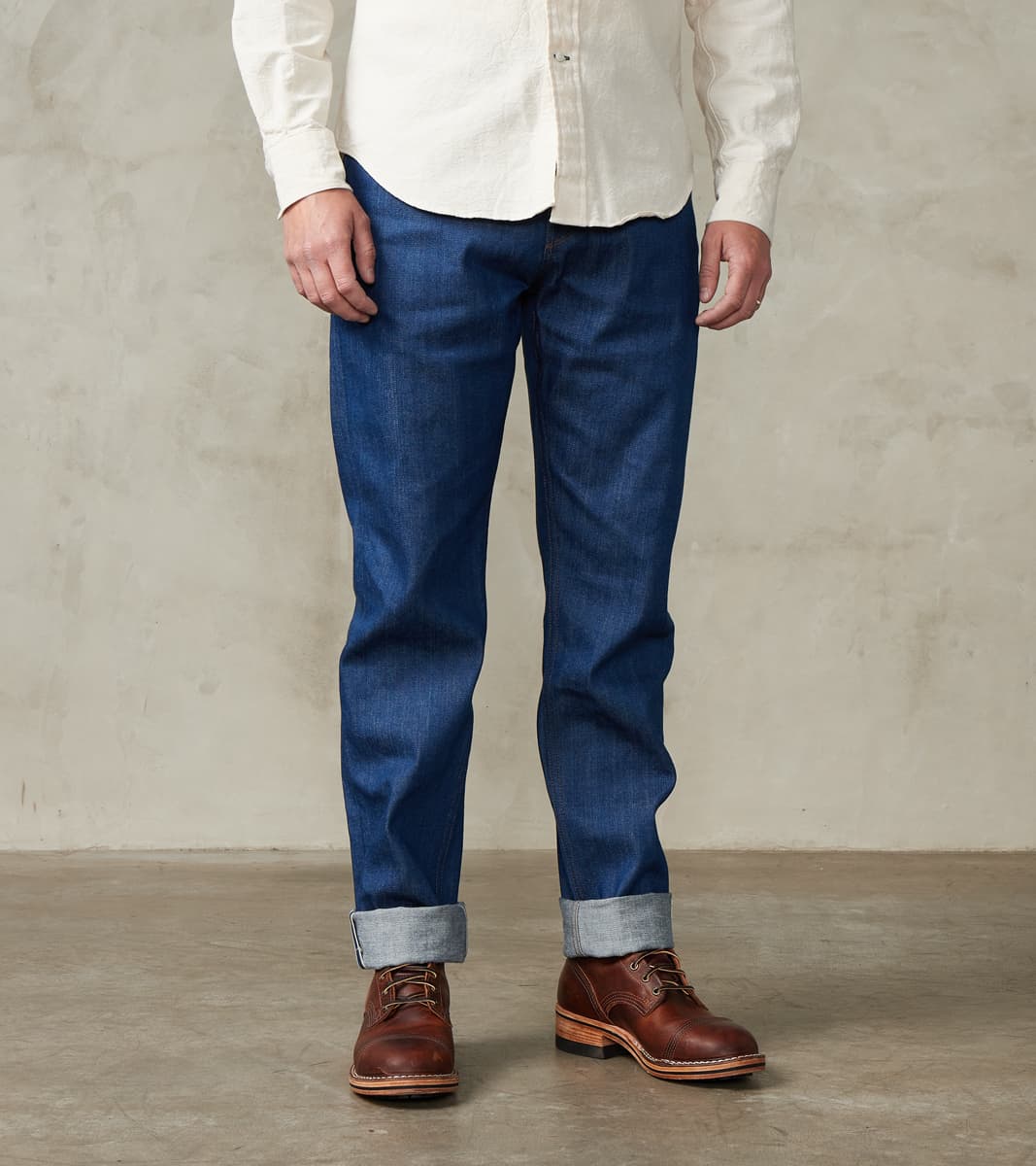 Freenote Cloth Portola - Classic Tapered - 12oz Vintage Blue Broken Tw…