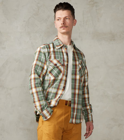 Freenote Cloth Wells - Japanese Twill - Aloe Green Plaid