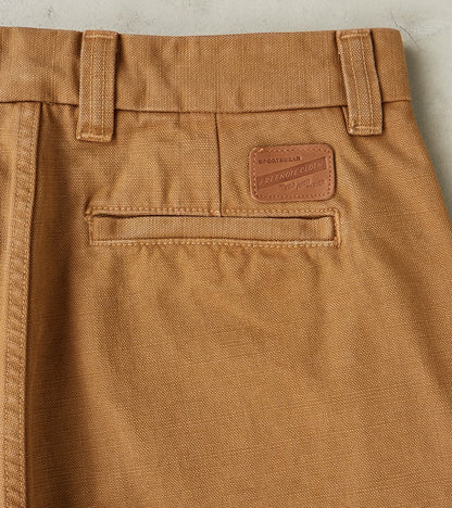 Deck Pant - 14oz Japanese Military Slub Canvas - Tan