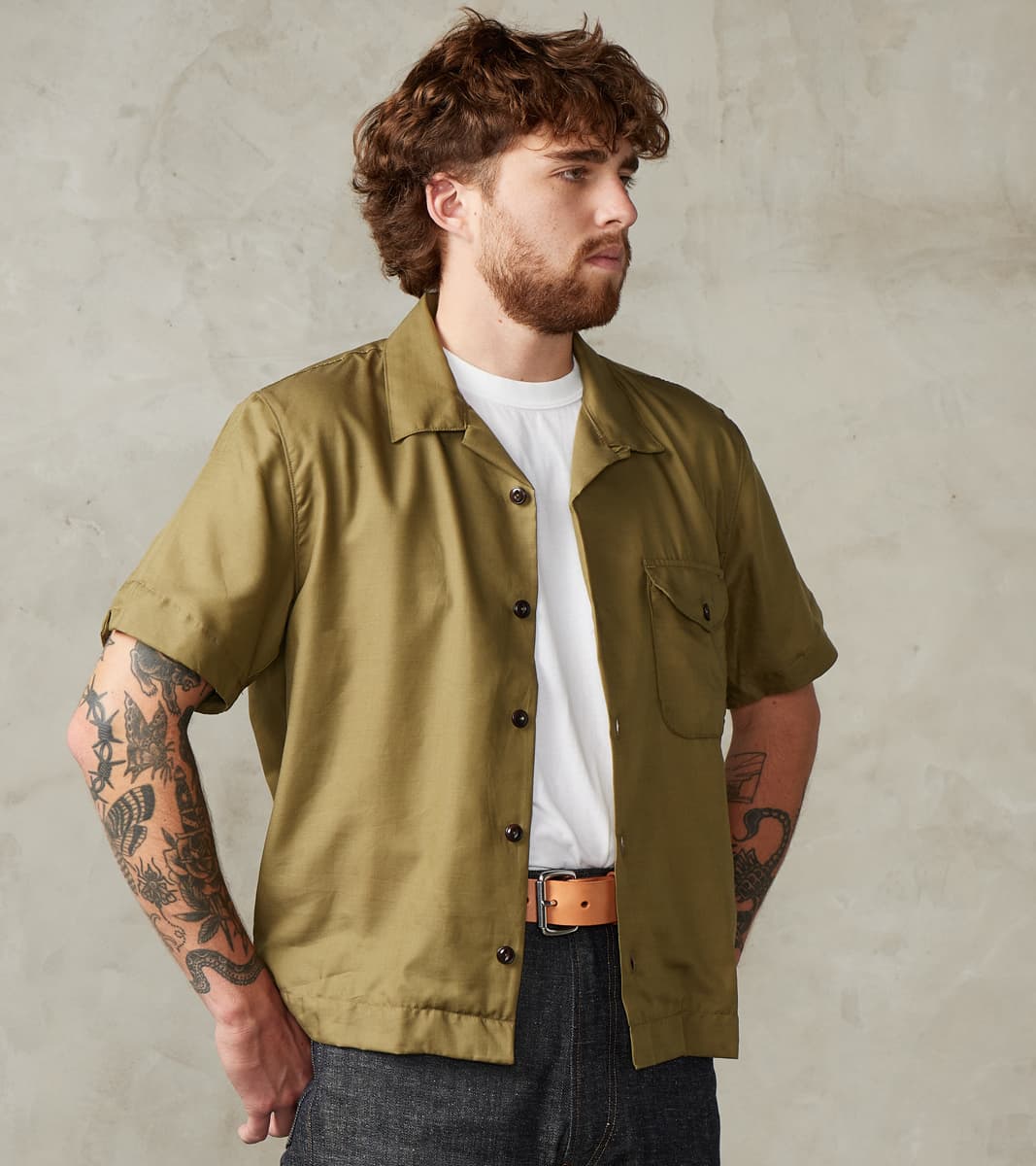 Freenote Cloth Jove - Japanese Cotton Tencel Twill - Olive