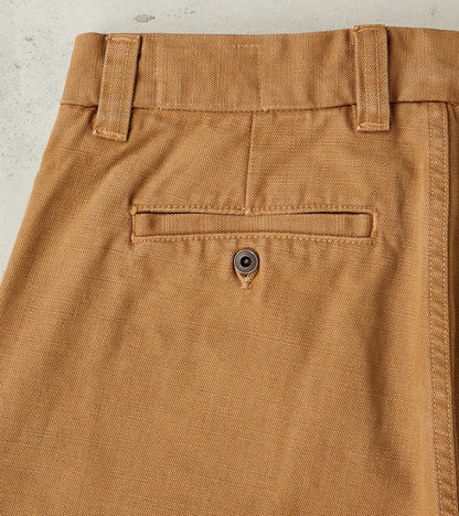 Deck Pant - 14oz Japanese Military Slub Canvas - Tan
