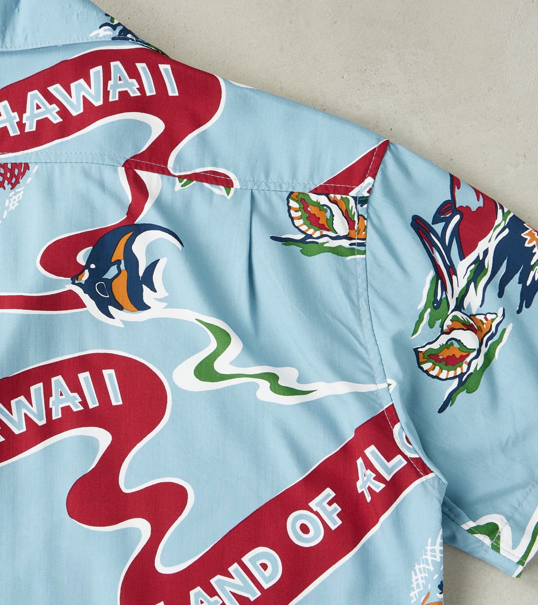 Hawaiian Camp - Hoffman Rayon Poplin - Clear Blue Aloha