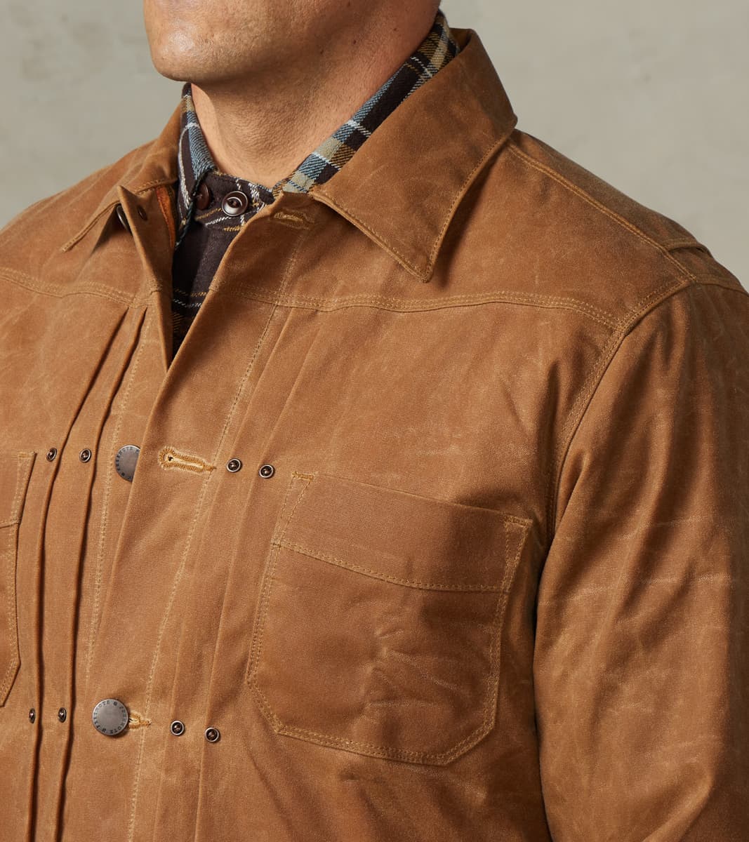 Riders Jacket - 10oz Martexin Waxed Army Duck - Rust