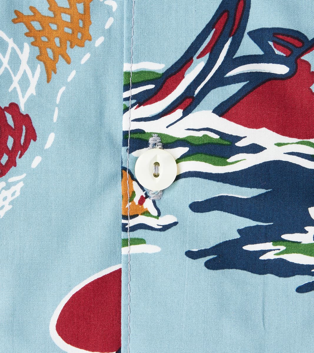 Hawaiian Camp - Hoffman Rayon Poplin - Clear Blue Aloha